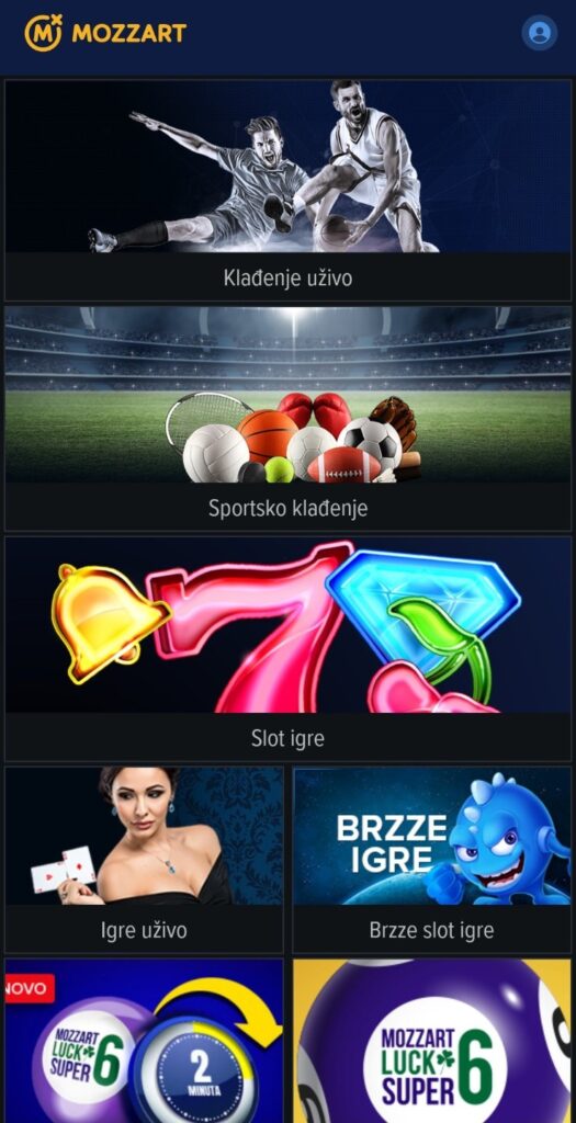 mozzart nova aplikacija android