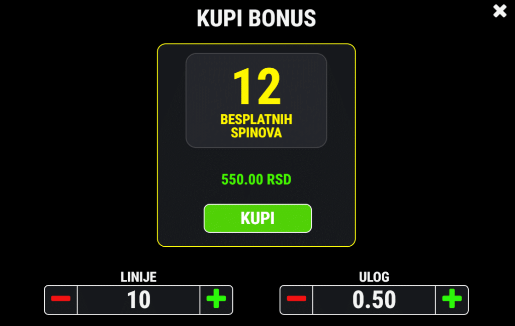 kupi bonus slot