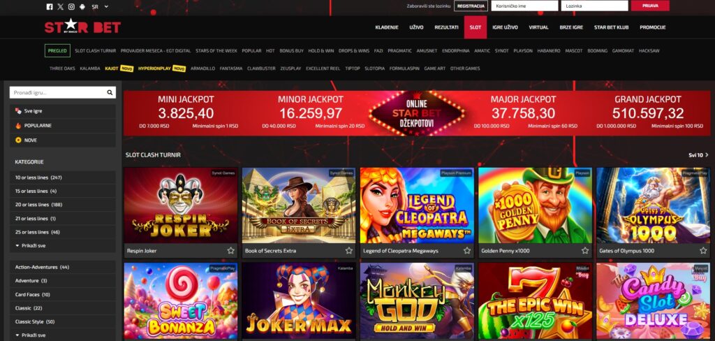 dizajn sajta star bet