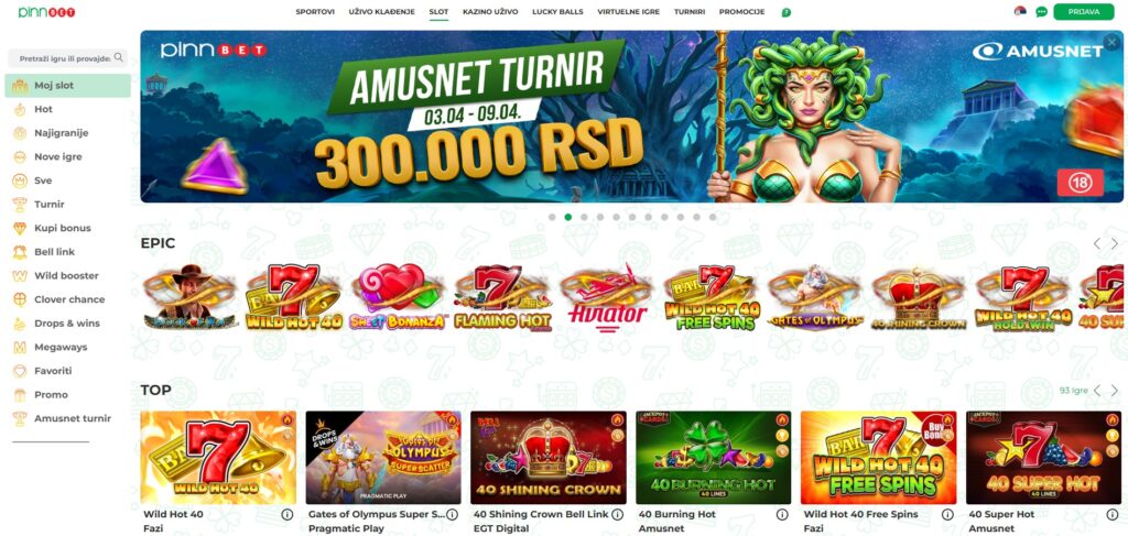 pinnbet dizajn sajta