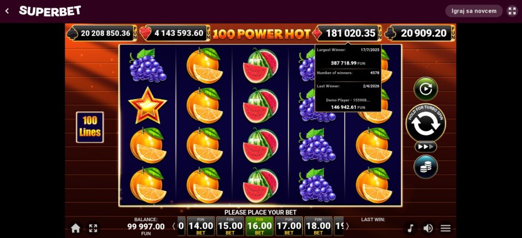 superbet demo slot