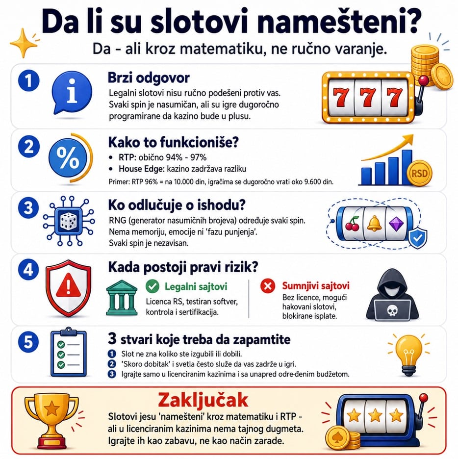 Da li su slotovi namešteni infografika