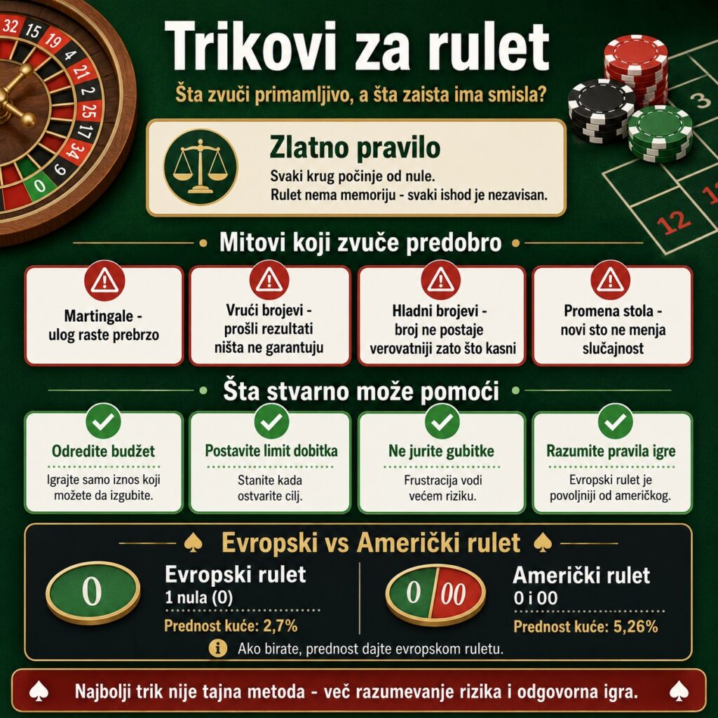 Trikovi za rulet infografika