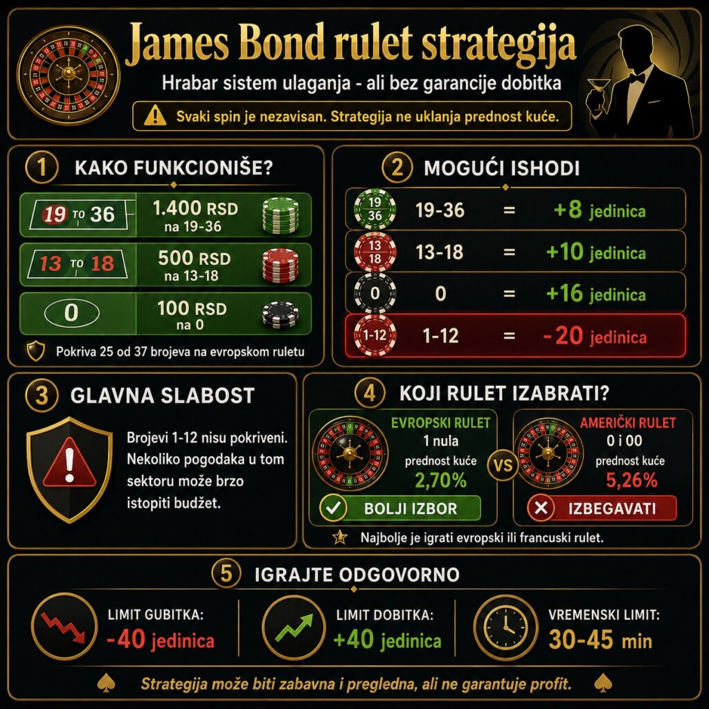 James Bond rulet strategija infografika