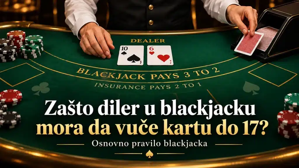 Zašto diler u blackjacku mora da vuče kartu do 17